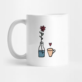 Flower in bottle Mug